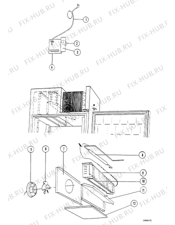 Взрыв-схема холодильника Electrolux BSF500L - Схема узла Cooling system 017